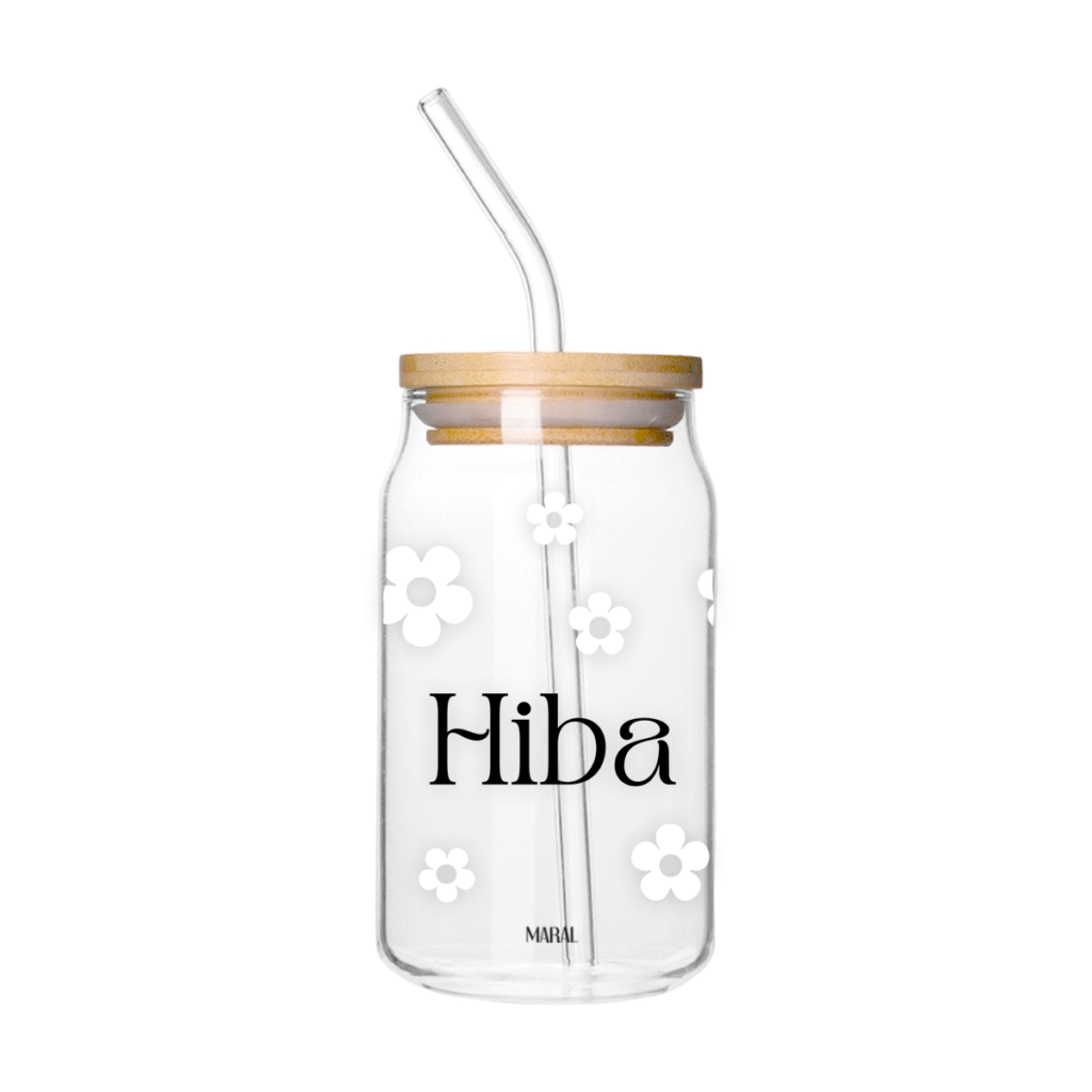 Flowers Custom Can Glass