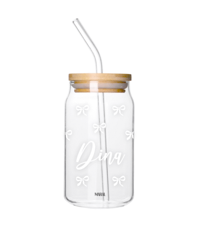 Ribbons Custom Can Glass