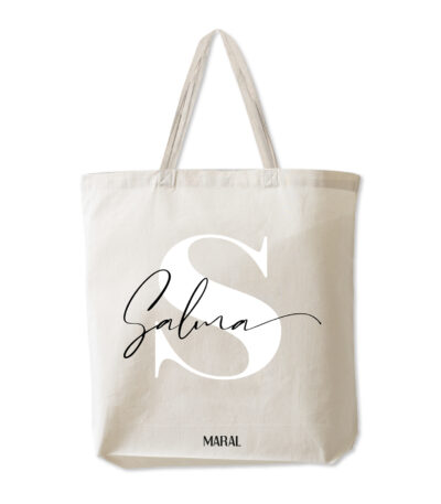Name & Latter Custom Tote Bag