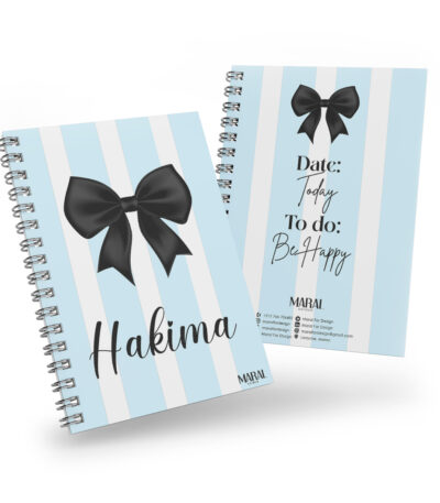 Black Bow Custom Notebook