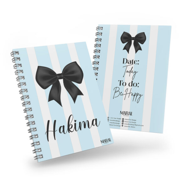 Black Bow Custom Notebook